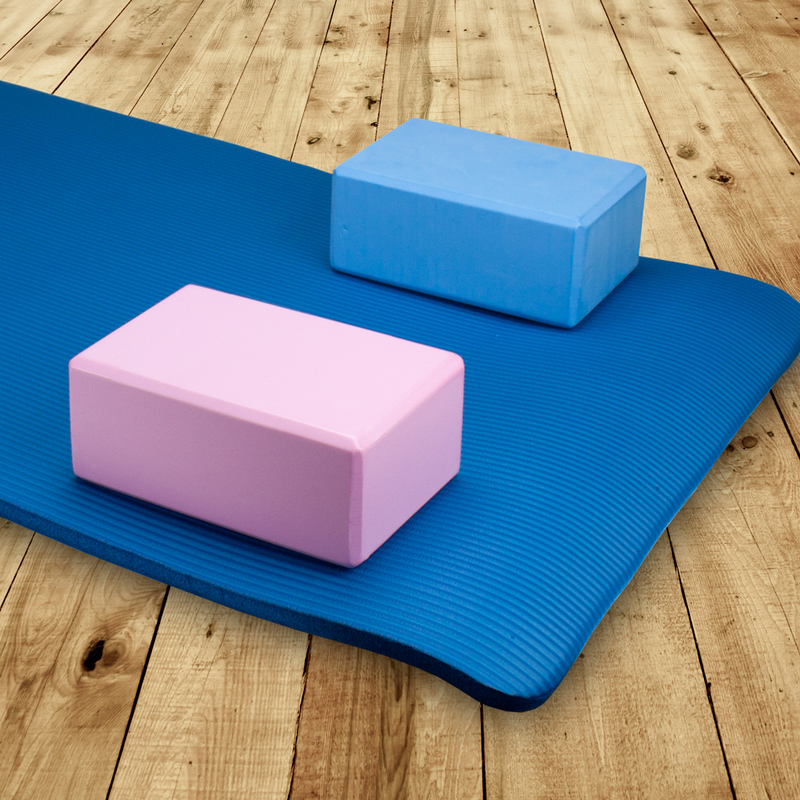 Large High Density Blue Foam Yoga Block 9 x 6 x 4